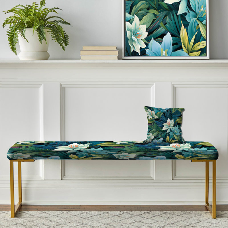 Banc rembourré or, Tropic Mirage Ii Tropical Pattern