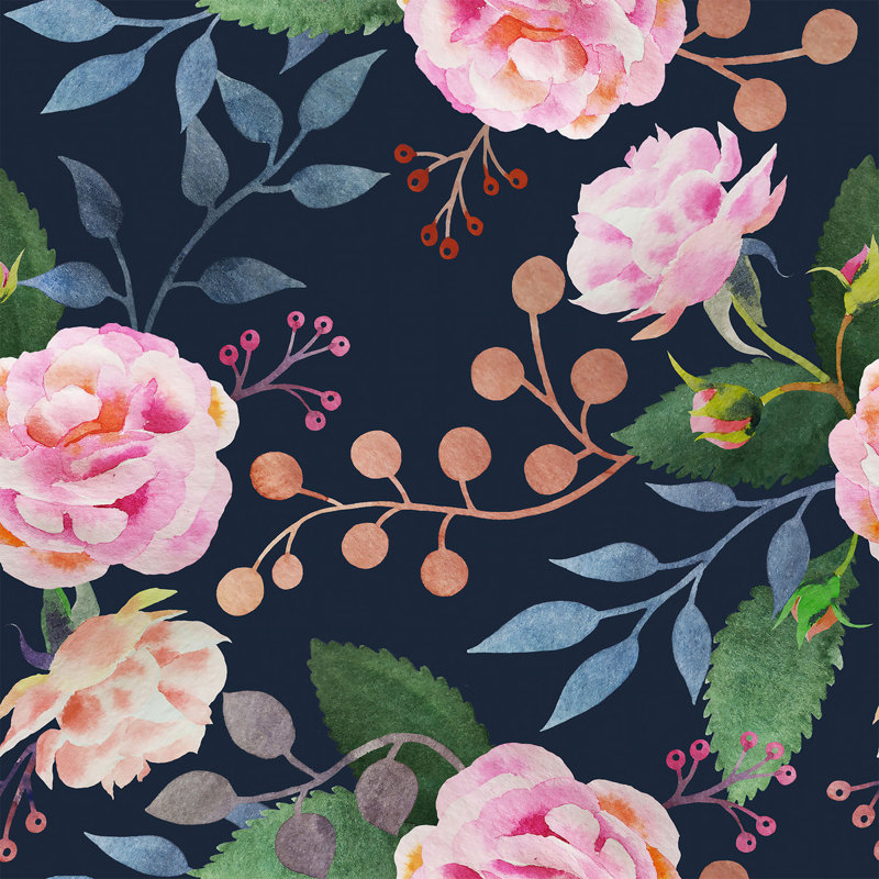 Floral Tile, 2.08' W x 10.42' L