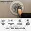 Achtek 4.5" Duct Solid Cast Aluminum Round Grille (6" Round Overall) Powder Coated For Floor-102352985-107243174