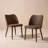 Upholstered Solid Wood Small Dining Chairs - Ergonomic Curve & Plush Padding for Multiple Spaces-1858365621