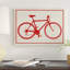 «Red Bike Flat», reproduction d'impression sur toile tendue-32711562