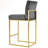 Upholstered Counter Stool with Metal Frame