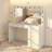 Boahaus Verona Large Vanity Desk with Framed Bulb Mirror – Custom Space Makeup Vanity Designed as a Structured Dressing Station with Integrated Power