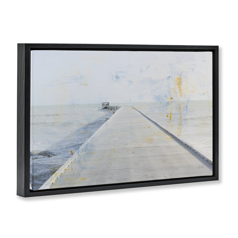  Toile flottante encadrée Pier View, Cadre flottant noir de jais, H 17 po x l 25 po