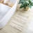 Woven Texture Stripe Bath Rug Natural 22X58"