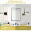 Ensemble de 2 appliques murales modernes - Luminaires câblés en verre transparent pour miroir de salle de bain et décor de couloir