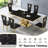 70.08" Faux Marble Dining Table With Stainless Steel Base-476719119-476719116