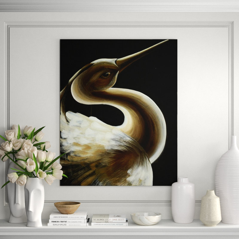 Bird Print, Brush Gel, 45" H x 36" W