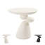 Table de bout et table d'appoint ovales en fibre de verre de 20 po d'inspiration pierre, table d'appoint de fabrication solide sans assemblage pour les salons et les chambres-2020448574