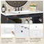 Ensemble de meuble-lavabo simple autoportant 36 po avec lavabo en céramique et armoire ajustable avec tablette réglable 36 po
