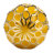 Decorative Stoneware and Ceramic Orbs with Glossy Geometric Design, Set of 3