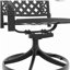 3-Piece All-Weather Cast Aluminum Dining Set, Include 2 Swivel Chairs and 35.43" Round Table With Black Frame