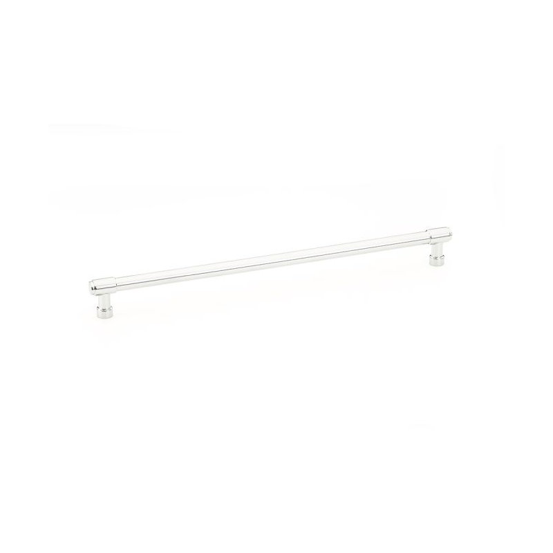 Emtek Jasper Bar Cabinet Pull, 12" Center To Center, Polished Chrome