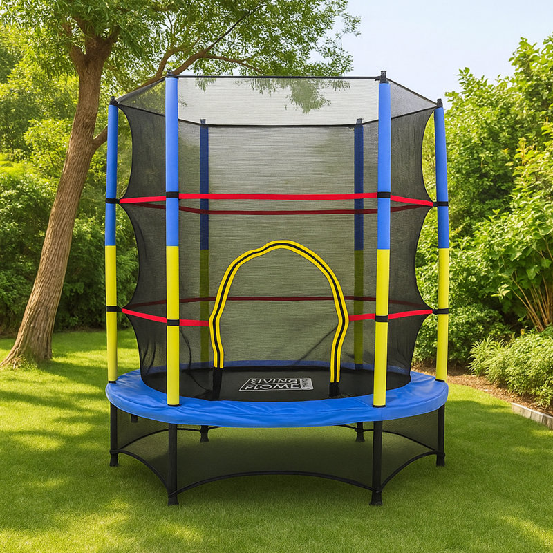 Freeport Park ft Round Backyard Trampoline with Safety Enclosure