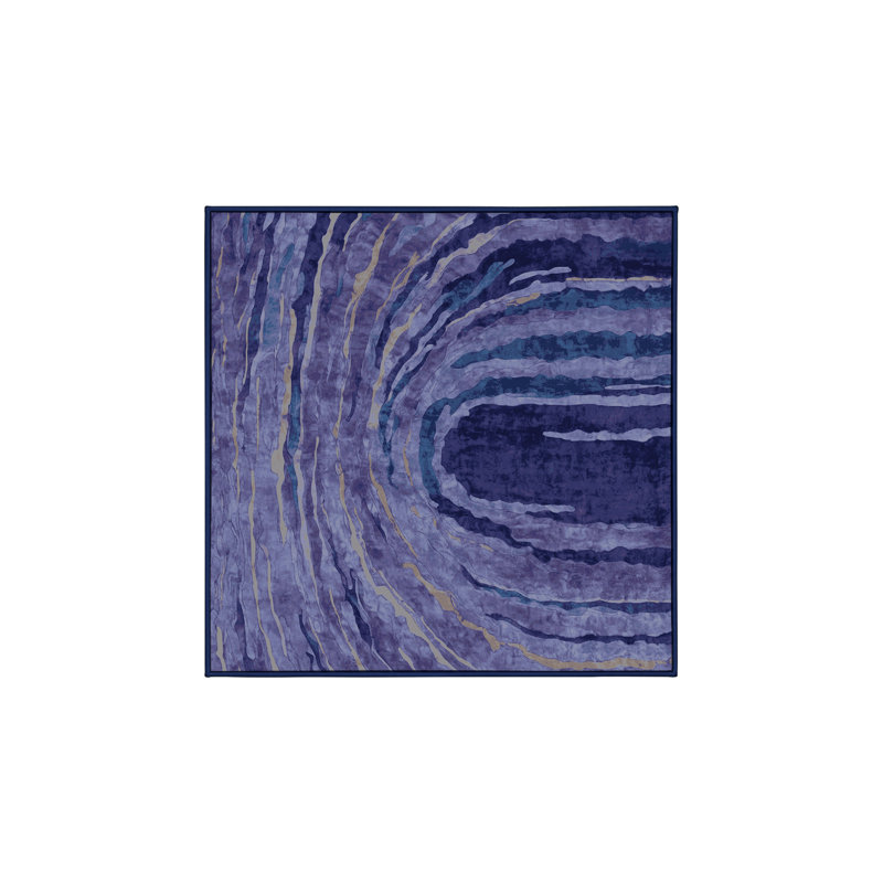 Tapis mauve soyeux et moelleux, Carré 5 pi