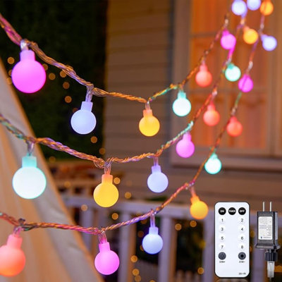 33Feet 100 Leds Globe String Lights, 8 Modes USB Ball String Lights With Remote For Indoor/Outdoor Commercial Decor, Gardens, Patio, Wedding, Party, Bedrooms, Christmas Decorations