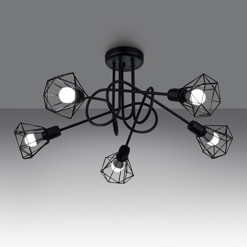 Chandelier, 5 Lights, 28.5cm H x 58cm W x 58cm D