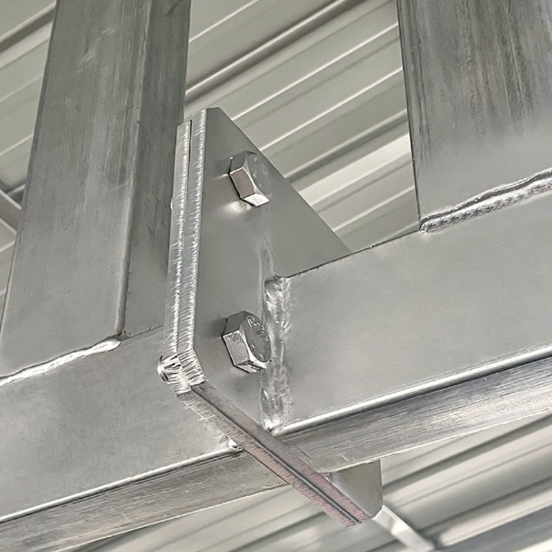 Auvent en acier durable avec cadre, style industriel, pour grand rangement
