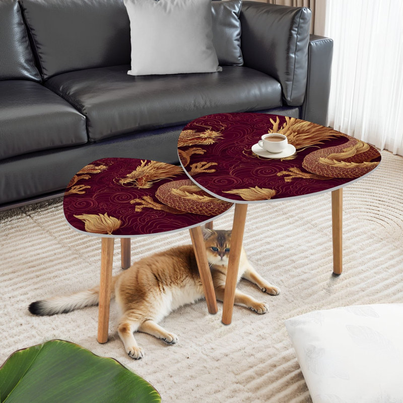 Ensemble de 2 tables basses gigognes Triangle