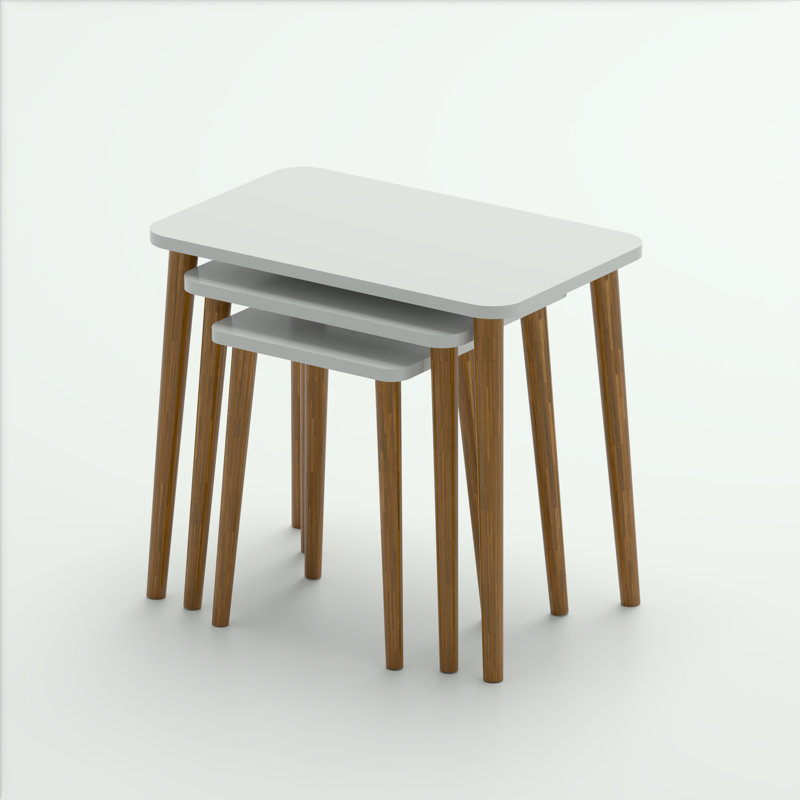 Nyda Nesting Tables, Cream White