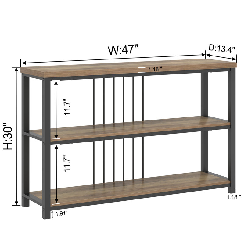 Hulste 47"W Console Table with Open Shelf Storage