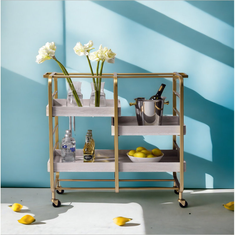 Vorrik Washed Finish Serving Cart