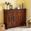 Banc de rangement en bois manufacturé brun