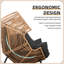 Fauteuil à bascule d'extérieur avec coussin Calcedonio-1313420462