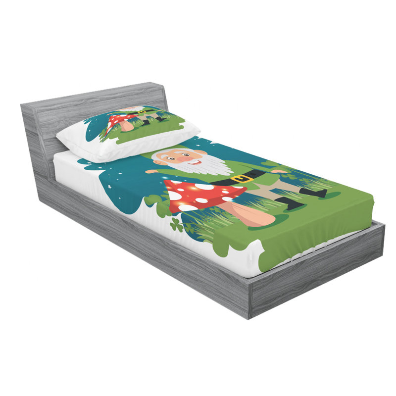 Gnome Microfiber Sheet Set, Twin XL Sheet Set with Fitted Sheet