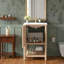 Meuble-lavabo de 20 po avec tablettes ouvertes et armoire avec portes