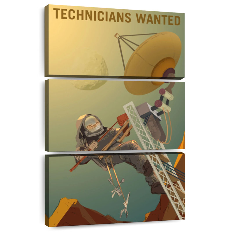 Oberle Mars Explorers Wanted Poster II, 38" H x 24" W