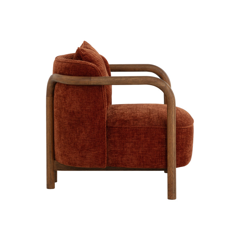 Lounge Chair, Brown Polyester