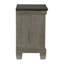 Table de chevet de chambre à coucher, café et gris antique, armoire à 2 tiroirs, design gris, bois massif-139736827