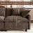 Maney 76.8" Upholstered Chenille L Shaped Sectional Loveseat Sofa with Ottoman-516763076