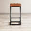 Kellner Upholstered Counter Stool with Metal Frame-1528975125