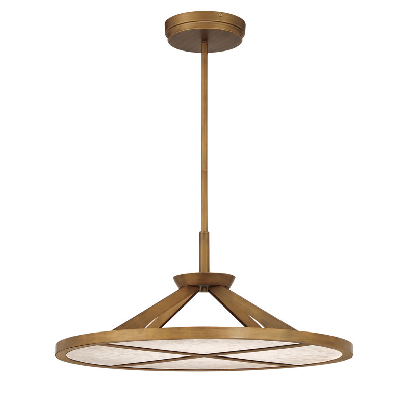 LED PENDANT, 12" H x 28" W, Brown