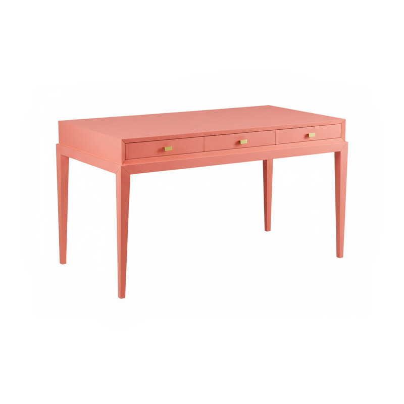 Solid Wood Writing Desk, Tuscan Coral