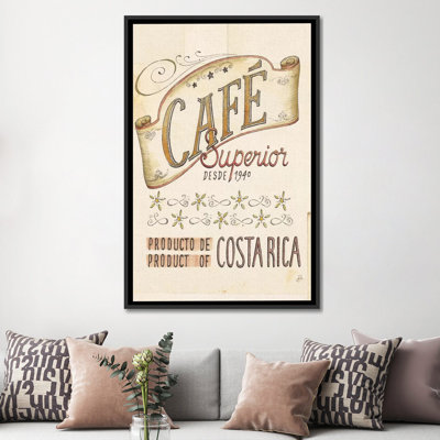 « authentique café viii », affiche rétro sur toile