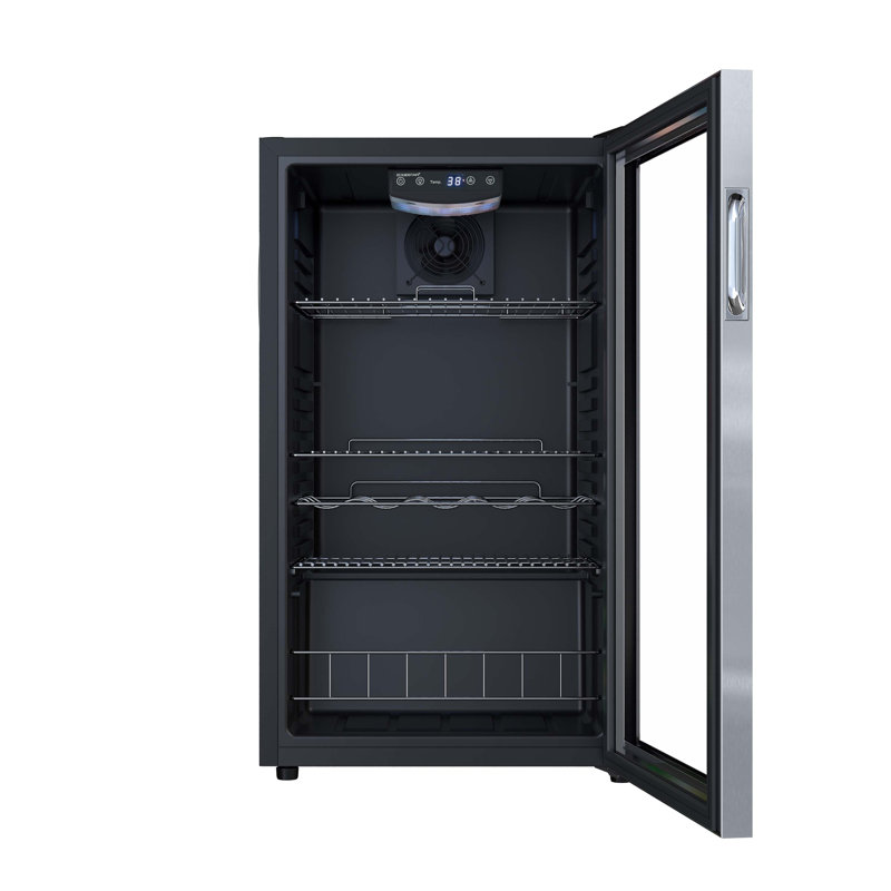 EdgeStar 18.88'' W Convertible 105 Cans (12 oz.) 3.36 Cubic Feet Beverage Cooler with Reversible Glass Door
