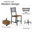 Ensemble de table de salle à manger rectangulaire 3 pièces, petite table de cuisine de style industriel et chaises pour 2-1126337757