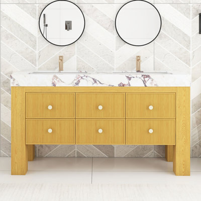 Meuble-lavabo autoportant avec lavabo 59 po x l 19,69 po x H 33,46 po