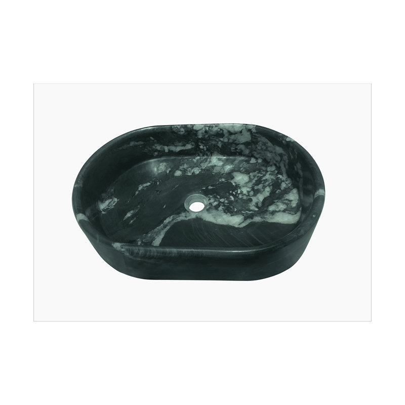 Vessel Sink, Oval-Shaped Sink For Bathroom, Green
