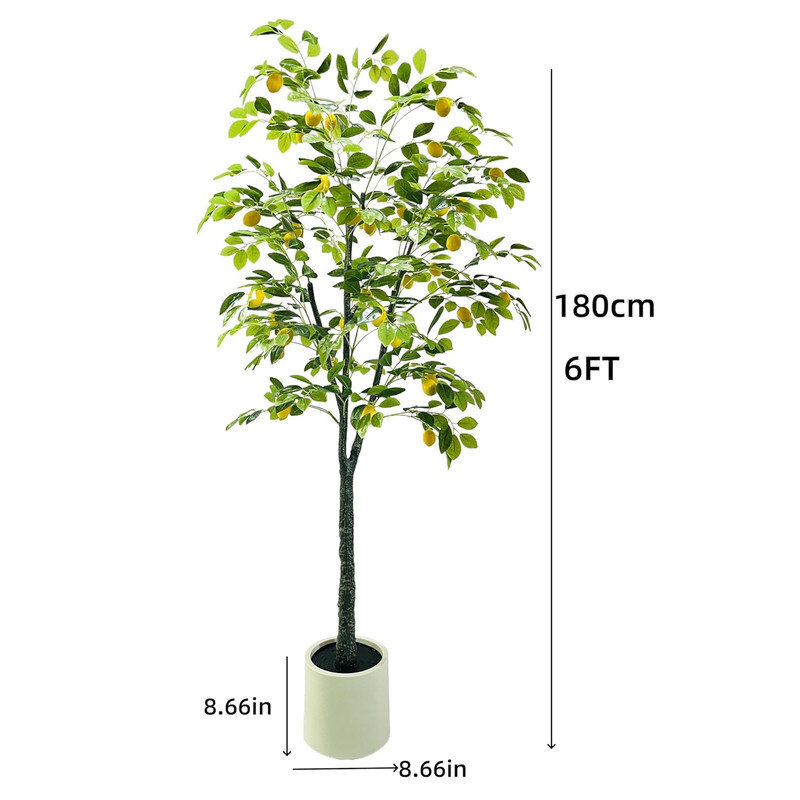 180cm Faux Lemon Tree in Pot