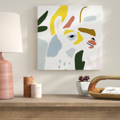Llama Moderne III 1 Piece Wrapped Canvas Painting
