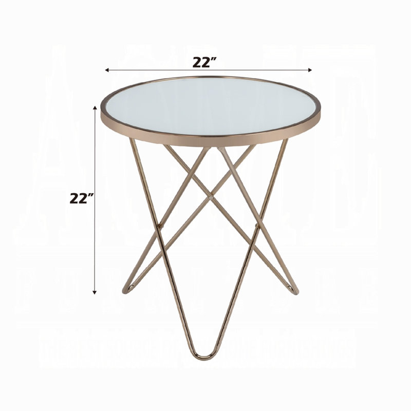 Table de bout Correena, Blanc, H 22 po x l 22 po x P 22 po