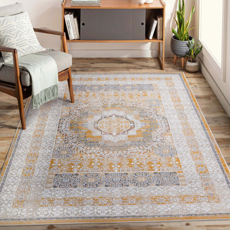 Medallion Non-Shedding Living Room Bedroom Dining Home Office Stylish And Stain Resistant Area Rug, Rectangle 5'3" x 7'6"