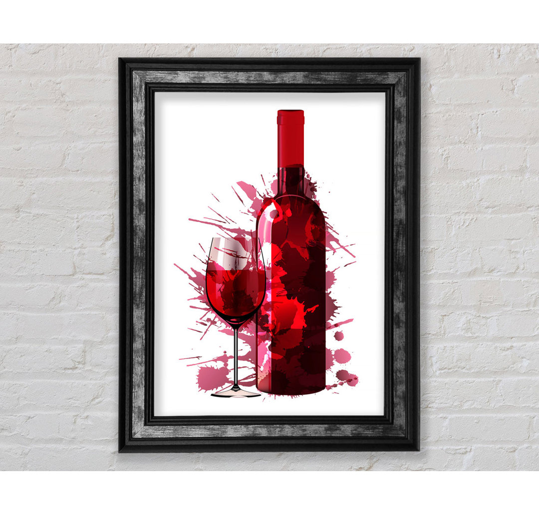 Red Wine Splash - Einzelner Bilderrahmen Kunstdrucke