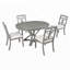 Ensemble de table de salle à manger extensible 5 pièces avec chaises rembourrées, parfait pour une salle à manger élégante et fonctionnelle-1098843920-1098843935