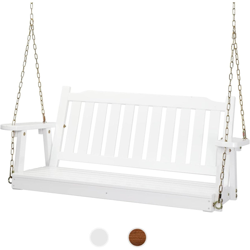 3 Person Porch Swing, White