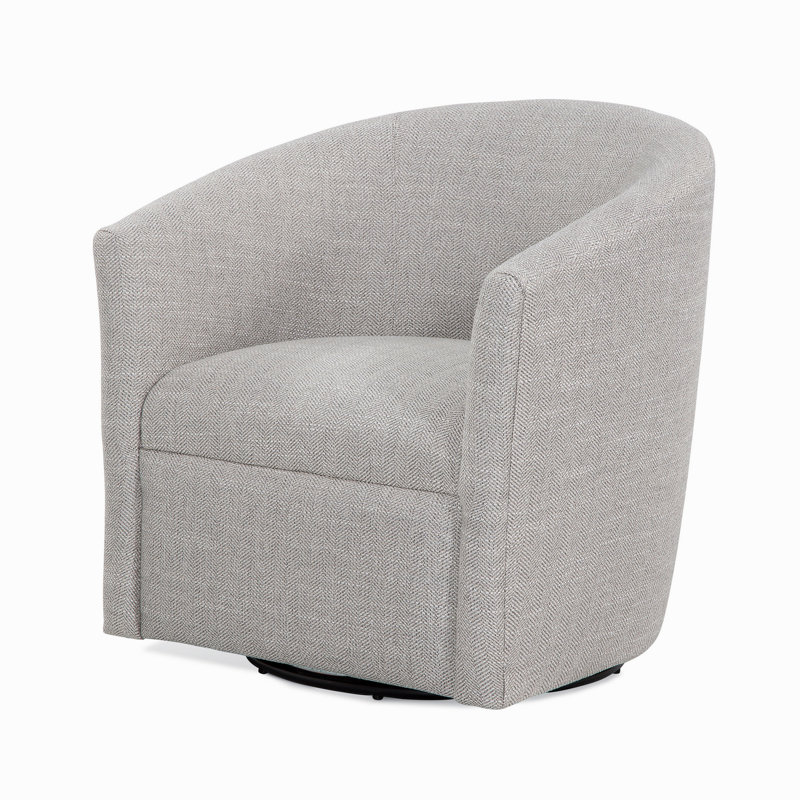 Fauteuil demi-tonneau pivotant Lainey, Beige